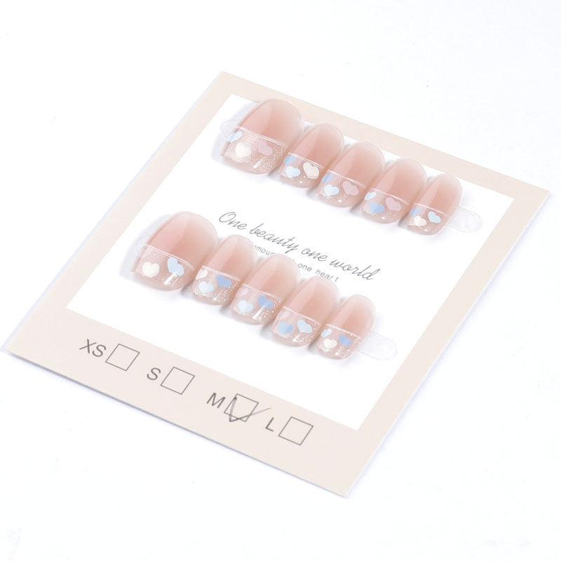Sweet lace bow wearable nail stickers cat eye gentle temperament nail art