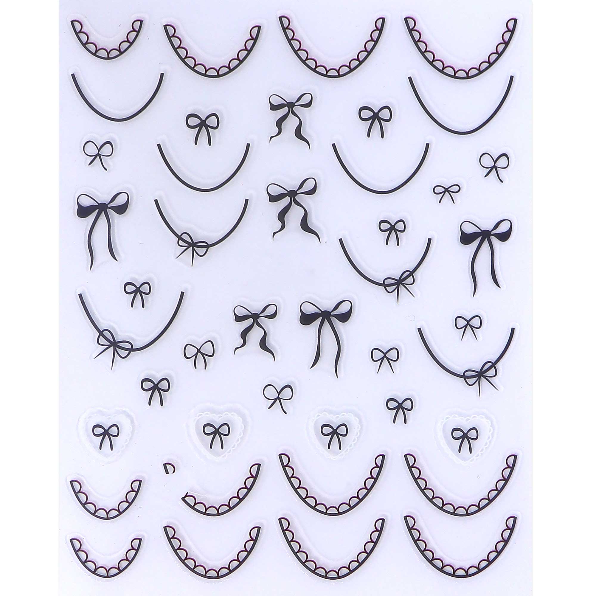 Nail Sticker - Bowknot & Lace French