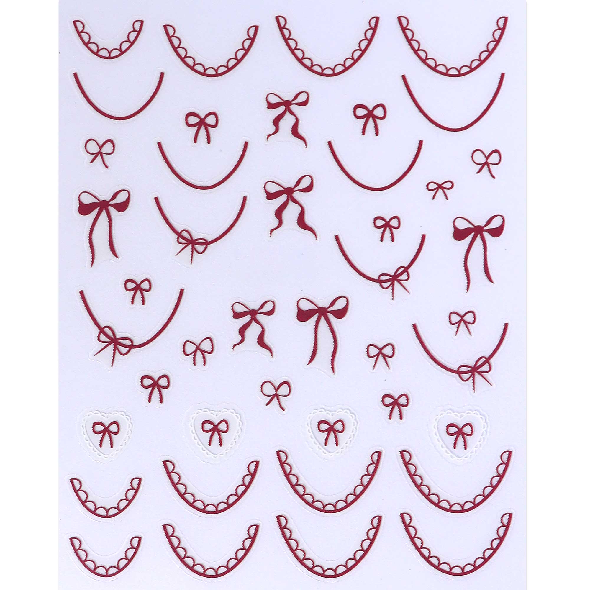 Nail Sticker - Bowknot & Lace French