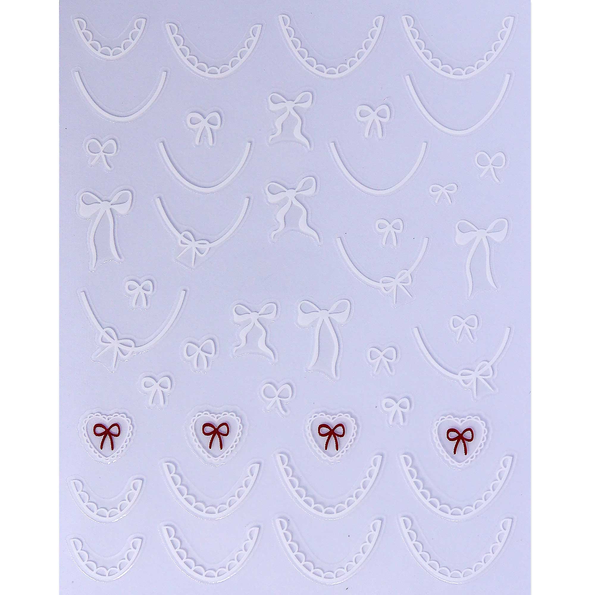 Nail Sticker - Bowknot & Lace French