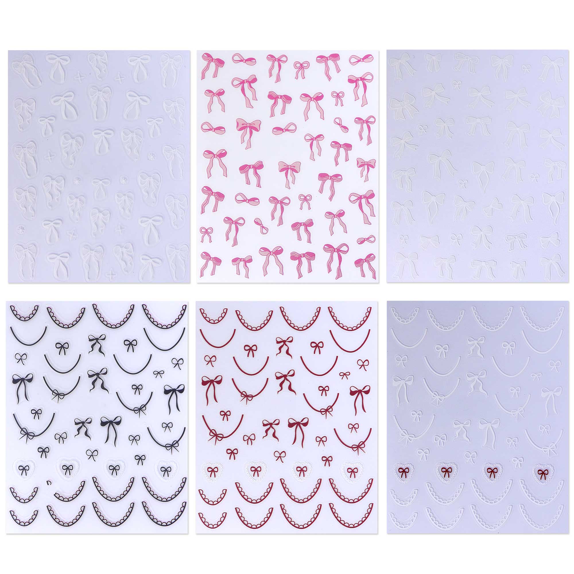 Nail Sticker - Bowknot & Lace French
