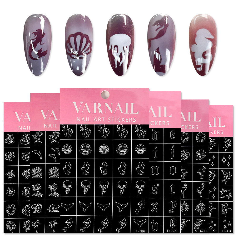Nail Stickers - Ocean Vibes Hollow Stencil