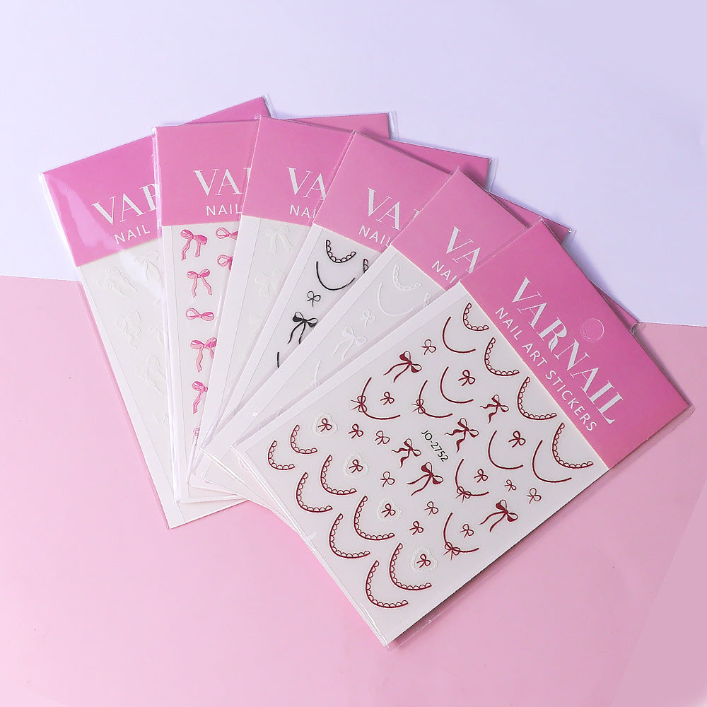 Nail Sticker - Bowknot & Lace French