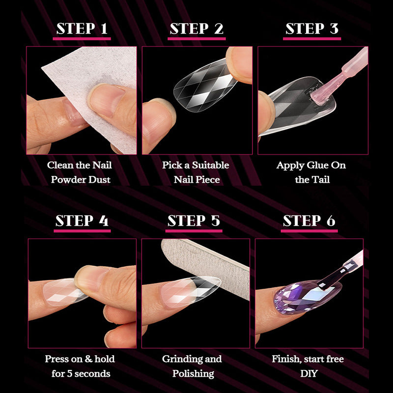 Diamond-Shaped Almond Slice Ballet Slice Wearable Nail Art