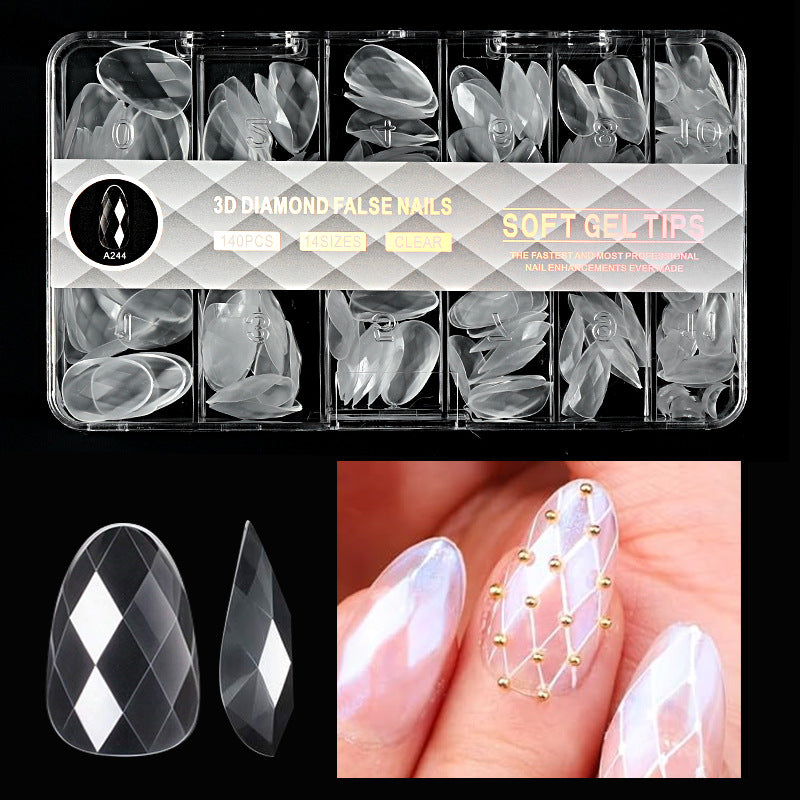 Diamond-Shaped Almond Slice Ballet Slice Wearable Nail Art