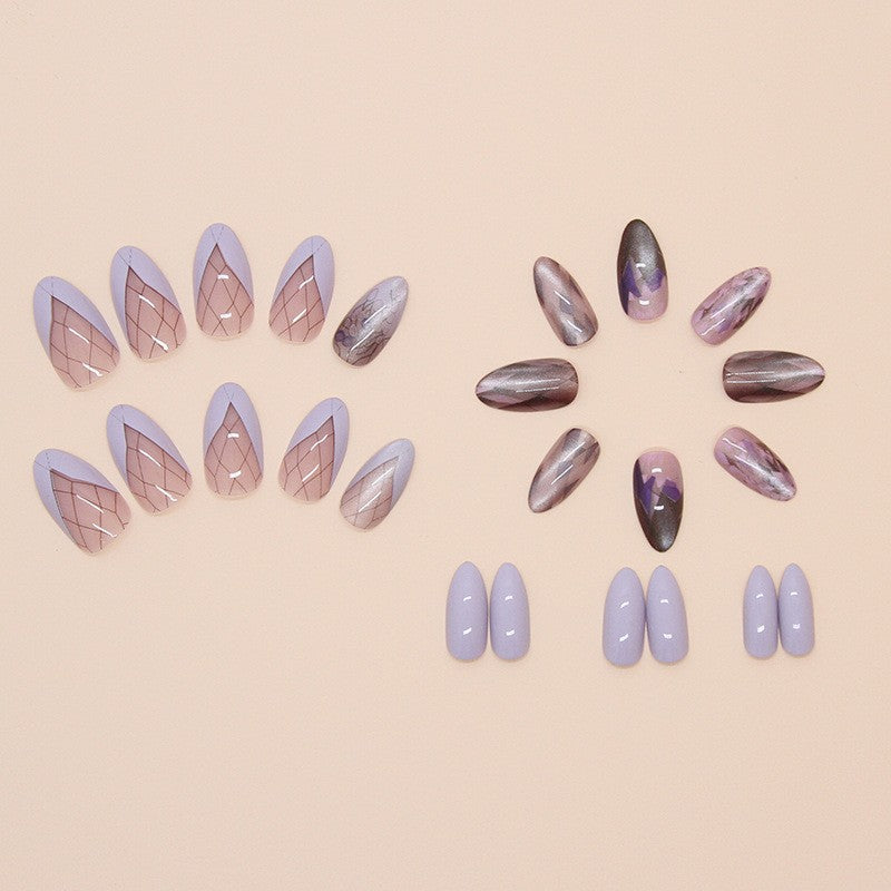 Style long nail stickers 24 pieces