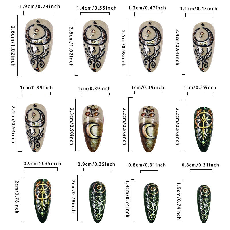 Mandala Moon Nail Art