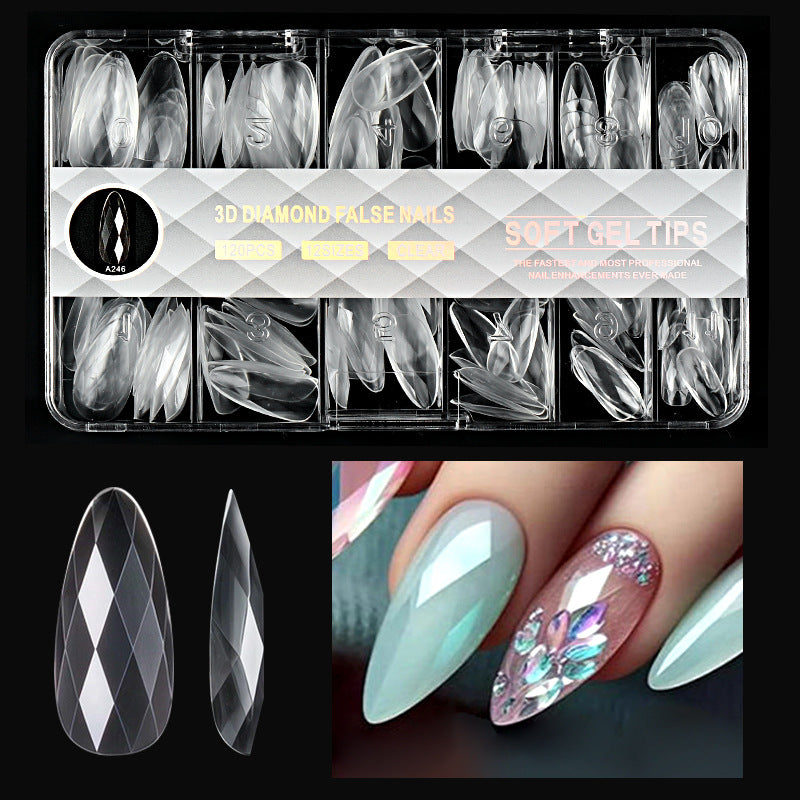 Diamond-Shaped Almond Slice Ballet Slice Wearable Nail Art