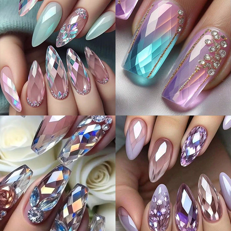 Diamond-Shaped Almond Slice Ballet Slice Wearable Nail Art