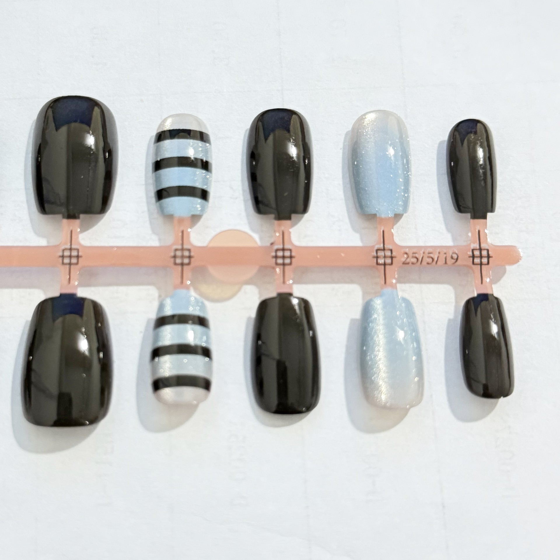 Sweet lace bow wearable nail stickers cat eye gentle temperament nail art