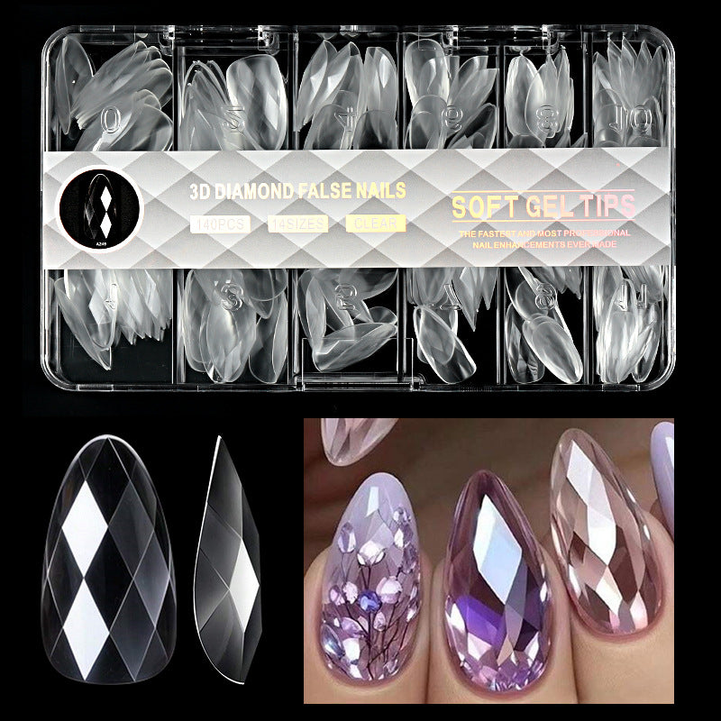 Diamond-Shaped Almond Slice Ballet Slice Wearable Nail Art